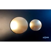 Клавиша смыва Nova NV7316 Черная матовая Золото — фото 1, Кнопки смыва