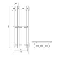 Водяной полотенцесушитель Melodia della vita Etude 100x18 П4 MTREE10018 Полированная сталь — фото 2, Водяные полотенцесушители