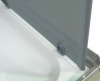 Душевой уголок Parly QZ81S 100х80 7263 профиль Белый стекло матовое — фото 2, Прямоугольные душевые уголки