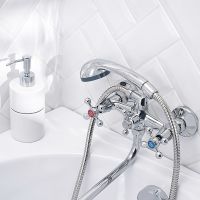 Смеситель для ванны Ростовская Мануфактура Сантехники SL71-143 универсальный Хром — фото 6, Для душа и ванны