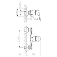 Товар: Смеситель "RIO" д/душа, без акс., арт. RIO 80 - фото 2 Смеситель "RIO" д/душа, без акс., арт. RIO 80 — фото 2, Для душа и ванны