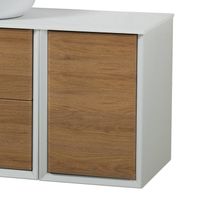 Шкафчик подвесной с одной дверцей, совместимый с базой под раковину CEZARES BELLAGIO 54864 Rovere ta — фото 1, Шкафы для ванной