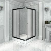 Душевой уголок Radomir Дрим 110x90 L 1-03-6-1-0-1221 профиль Черный стекло матовое — фото 3, Душевые уголки