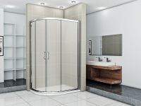 Душевой уголок Good Door Infinity R-120-G-CH 120x80 профиль Хром стекло Грейп — фото 2, Душевые уголки