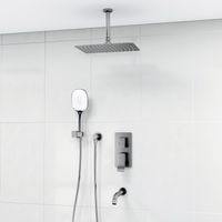 A171668 Встраиваемый комплект для ванны с верхней душевой насадкой, лейкой и изливом — фото 2, Встраиваемые душевые комплекты