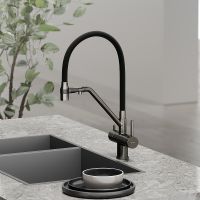 Смеситель для кухни Sancos Dora SC4003GG Вороненая сталь Черный — фото 4, Смесители для кухни