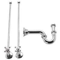 Сифон для раковины Devon&Devon DUHL162CR с вентилями и подводкой Хром — фото 1, Сифоны для раковины