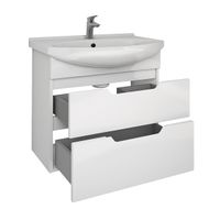 Товар: Тумба LAGUNA PLUS, 65 см, подвесная/напольная, 2 ящика, с опорами, белый глянец - фото 4 Тумба LAGUNA PLUS, 65 см, подвесная/напольная, 2 ящика, с опорами, белый глянец — фото 4, Тумбы под раковину