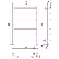 Товар: Электрический полотенцесушитель Сунержа Галант 2.0 800x500 R 31-5201-8050 Черный матовый - фото 3 Электрический полотенцесушитель Сунержа Галант 2.0 800x500 R 31-5201-8050 Черный матовый — фото 3, Электрические полотенцесушители