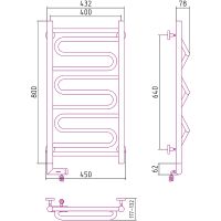 Электрический полотенцесушитель Сунержа Элегия 2.0 800x400 L 00-5218-8040 Хром — фото 6, Электрические полотенцесушители