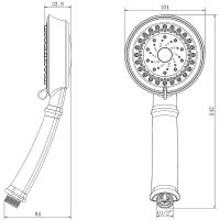 Ручной душ Lemark LM8118C Хром — фото 2, Лейки для душа