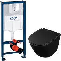 Комплект унитаза Owl 1975 Vind Cirkel-H OWLT190305 с инсталляцией Grohe Rapid SL 38721001 с сиденьем — фото 1, Комплекты унитаз + инсталляция