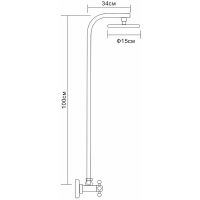 Душевая система D-Lin D10A08-1 Хром — фото 2, Душевые стойки