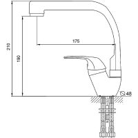 Смеситель для кухни Melodia della vita Rumba MDV35312 Хром — фото 2, Смесители для кухни