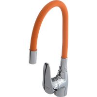 Смеситель для кухни Melodia della vita Ostessa MDV40615Orange Хром Оранжевый — фото 1, Смесители для кухни