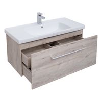 Товар: Тумба BIG INN, 80 см, подвесная, 1 ящик + выдвижной внутренний ящик, дуб кантри - фото 10 Тумба BIG INN, 80 см, подвесная, 1 ящик + выдвижной внутренний ящик, дуб кантри — фото 10, Тумбы под раковину