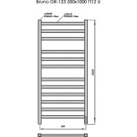 Электрический полотенцесушитель Grois Bruno GR-123 50/100 П12 9005 U Черный матовый — фото 2, Электрические полотенцесушители