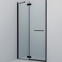 Душевая дверь Iddis Slide 110 SLI6BH1i69 профиль Черный стекло прозрачное — фото 1, Душевые двери в нишу