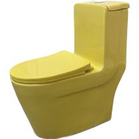 Унитаз моноблок Laguraty 101Y детский Желтый с сиденьем Микролифт — фото 1, Напольные унитазы