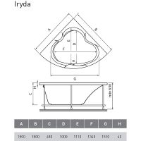 Акриловая ванна Vayer Iryda 150x150 Гл000006822 без гидромассажа — фото 3, Акриловые ванны