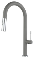 Rivelato Смеситель для кухни Asti U-обр. с выдвижной лейкой D-35мм grigio metallizzato cromo арт. — фото 1, Смесители для кухни