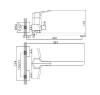 Товар: Смеситель для ванны Accoona H114 A71114 универсальный Хром - фото 2 Смеситель для ванны Accoona H114 A71114 универсальный Хром — фото 2, Смеситель для ванны