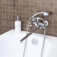 Смеситель для ванны Ростовская Мануфактура Сантехники SL138-140P универсальный Хром — фото 2, Для душа и ванны