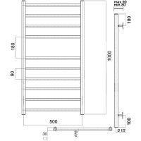Товар: Водяной полотенцесушитель Domoterm Куба П10 500x1000 Хром - фото 2 Водяной полотенцесушитель Domoterm Куба П10 500x1000 Хром — фото 2, Водяные полотенцесушители