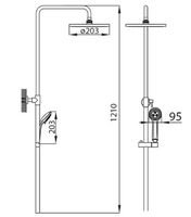Товар: Душевая система Milardo 2403F21M76 Хром - фото 2 Душевая система Milardo 2403F21M76 Хром — фото 2, Душевые стойки