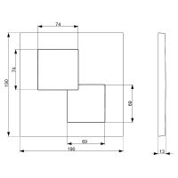 Товар: Клавиша смыва KK POL P02 SPP/180/0/K Сатин - фото 2 Клавиша смыва KK POL P02 SPP/180/0/K Сатин — фото 2, Кнопки смыва