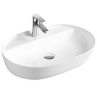 Раковина CeramaLux 61 Белая арт-D1346 — фото 1, Раковины накладные