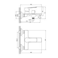 Смеситель для ванны Rossinka RS27-30 Хром — фото 2, Для душа и ванны