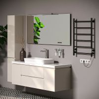 Электрический полотенцесушитель Aringa Честер 80x50 AR03015BL Черный — фото 4, Электрические полотенцесушители