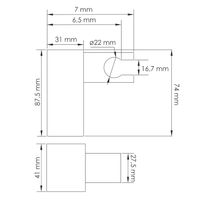 A011 Настенный держатель лейки — фото 2, Держатели для душа