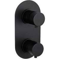 Смеситель для душа Remer Minimal Thermo NT93KBCFP с термостатом Черный хром брашированный — фото 1, Смеситель для душа