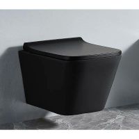 Унитаз CeramaLux NS5170MB подвесной Черный матовый с сиденьем Микролифт — фото 3, Подвесные унитазы