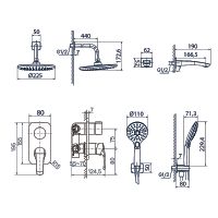 Товар: Душевая система Iddis Ray RAYBL03i68 Черная матовая - фото 6 Душевая система Iddis Ray RAYBL03i68 Черная матовая — фото 6, Душевые системы