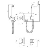Гигиенический душ со смесителем Lemark Solo LM7171BL Черный матовый — фото 5, Гигиенические души
