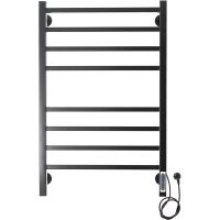 Электрический полотенцесушитель Domoterm Квадро DMT Квадро П8 500x800 EK R Черный матовый — фото 1, Электрические полотенцесушители