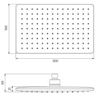 Верхний душ Iddis Slide SLI31BPi64 Черный матовый — фото 3, Верхние души