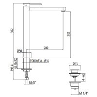 Смеситель для раковины Gattoni Circle One 9048/90C0 Хром — фото 2, Смесители для раковины