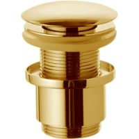 Донный клапан Remer 904CC2114BG click-clack Золото брашированное — фото 1, Раковины и столешницы. Выпуски для умывальников