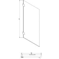 Шторка на ванну Ambassador Bath Screens 70х140 16041101 профиль Хром стекло CrystalPure — фото 2, Шторки для ванной распашные