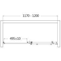 Душевая дверь AQUAme 120 AQM4803-12 профиль Хром стекло прозрачное — фото 4, Душевые двери в нишу