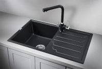 Товар: Granula-8002, ЧЁРНЫЙ, кухонная мойка, кварц - фото 2 Granula-8002, ЧЁРНЫЙ, кухонная мойка, кварц — фото 2, Кухонные мойки