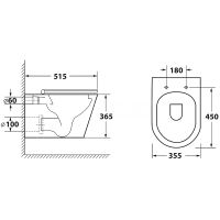 Унитаз Owl 1975 VindRuta-H TOWLT190304 подвесной с сиденьем Микролифт — фото 5, Подвесные унитазы