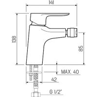 Смеситель для биде Ростовская Мануфактура Сантехники SL131-001-1 Хром — фото 2, Смесители для биде
