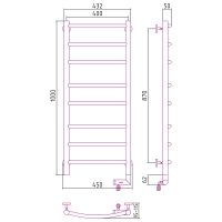 Электрический полотенцесушитель Сунержа Галант 2.0 1000x400 R 00-5201-1040 Хром — фото 5, Электрические полотенцесушители