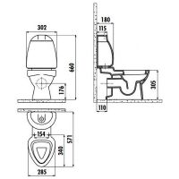 Товар: Унитаз компакт Creavit Cocuk CK310-11CB00E-FF00 Белый с декором без сиденья и бачка - фото 3 Унитаз компакт Creavit Cocuk CK310-11CB00E-FF00 Белый с декором без сиденья и бачка — фото 3, Напольные унитазы