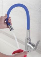 Смеситель для кухни Haiba HB70112-4 Хром Синий — фото 3, Смесители для кухни